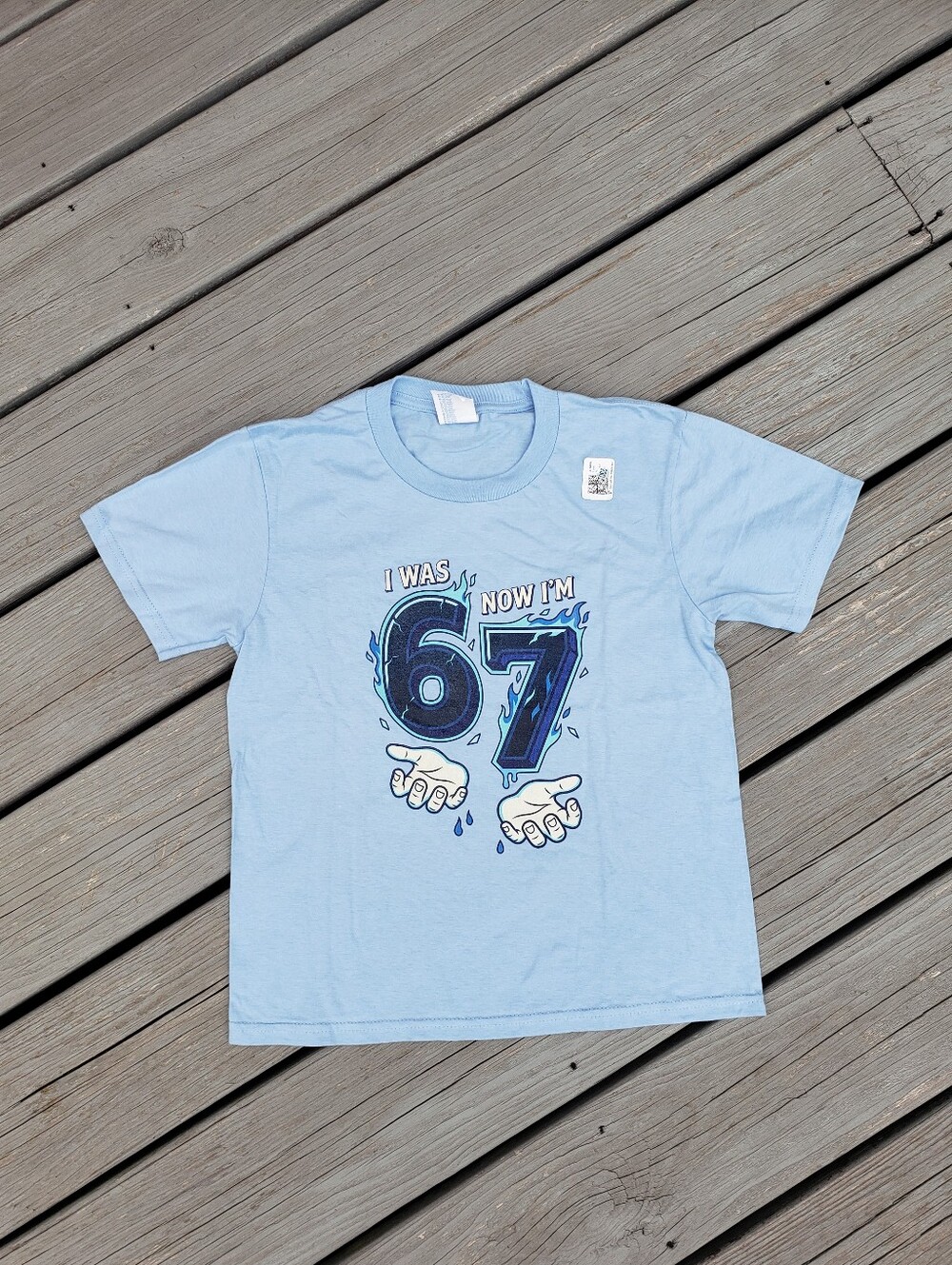 7th Birthday "I Was 6, Now I'm 7" T-shirt Size Small